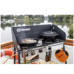 Petromax Gastisch GE90-s Mit 2 Brenner, 50 Mbar -Online Camping Angebote 2 rundbrener mit je 5kw leistung 50mbar propangasbetriebener tisch windschutz 1000 5 25963