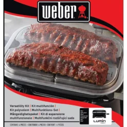 4-teiliges Multifunktions-Erweiterungs-Set Für Weber Lumin Compact -Online Camping Angebote 4 teiliges multifunktions set edelstahl zubehoer weber elektrogrill lumin compact 1000 3 24550