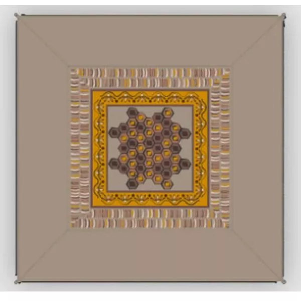 Verbindbarer Outdoorteppich Bent Zip-Carpet Ocker Afrika Druck 4 Verbindbarer Outdoorteppich Bent Zip-Carpet Ocker Afrika Druck – Bild 2