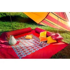 Verbindbarer Outdoorteppich Bent Zip-Carpet Ocker Afrika Druck 7 Verbindbarer Outdoorteppich Bent Zip-Carpet Ocker Afrika Druck -Online Camping Angebote bent tarp tc zip carpet dunkelgrau uni verbindbar sonnensegel 1000 2 24401