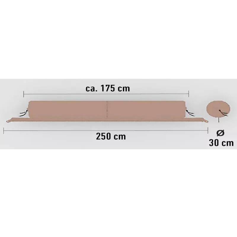 Aufblasbare Kissenrolle Bent Zip-XL Lounger, Ocker 4 Aufblasbare Kissenrolle Bent Zip-XL Lounger, Ocker – Bild 2