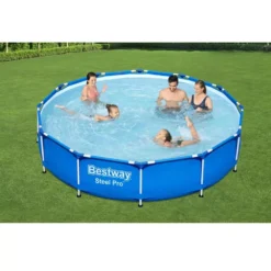 Familienpool Bestway Steel Pro Frame Pool Set 366x76 Cm, Rund -Online Camping Angebote bestway steel pro komplettset 366x76cm blauer gestaengepool aufstellpool rund 1000 4 22548