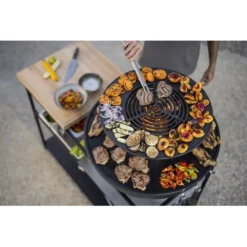 FIRE KITCHEN Mit BOWL 70 Plancha-Grillset Tief -Online Camping Angebote bowl70 plancha grillset tief hoefats fire kitchen outdoor kueche mobil grillen auf drei ebenen 1000 7 26346