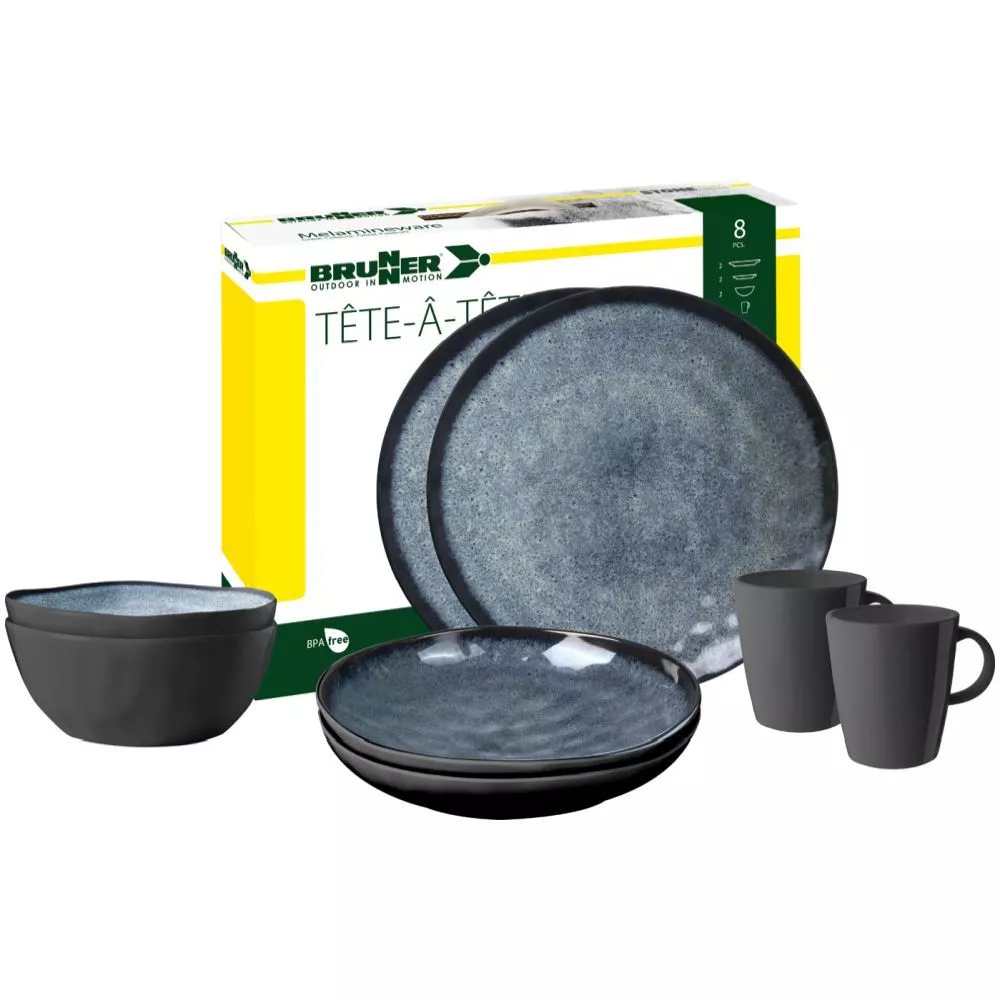 Camping-Geschirr-Set Brunner Tete-a-Tete Venetian C9X 3 Camping-Geschirr-Set Brunner Tete-a-Tete Venetian C9X