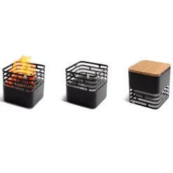 Höfats Feuerkorb Cube, Rostig -Online Camping Angebote cube feuer korb hoefats sitzhocker beistelltisch in einem 1000 7 22340