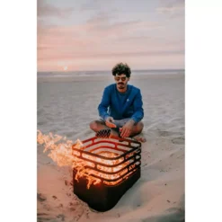 Höfats Feuerkorb Cube, Rostig -Online Camping Angebote cube feuerkorb hoefats feuerstelle grill feuerschale sitzhocker 1000 4 22340