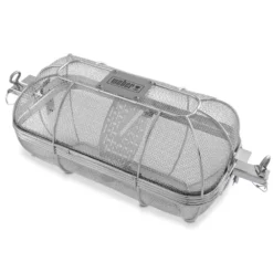 Weber CRAFTED Drehspiess-Korb -Online Camping Angebote edelstahl rotisseriegrillkorb weber crafted drehspiesskorb zubehoer fuer drehspiess 1000 2 24563