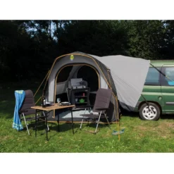 Bus- Und Auto-Heckzelt Eurotrail Cruiser Air SUV -Online Camping Angebote eurotrail cruiser air aufblasbares busvorzelt airtubes suv fuer kombis minivans freistehendes buszelt dunkelgrau schwarz 1000 3 22012