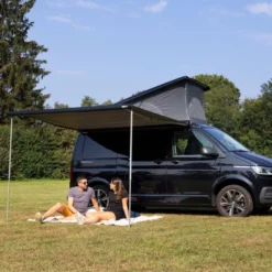 Wandmarkise Fiamma F43van 300, Tuch: Royal Grey, Gehäuse: Schwarz -Online Camping Angebote f43van markise fiamma fuer bus mit oder ohne aufstelldach kederschienen led vorrichtung markisenlaenge 300cm 1000 6 26709