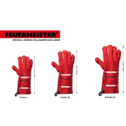 Feuermeister Premium BBQ Grillhandschuhe, Leder, Grösse 8 -Online Camping Angebote feuermeister grillhandschuhe groesse 8 laenge 30cm rindspaltleder rot hitzebestaendig 1000 3 24665