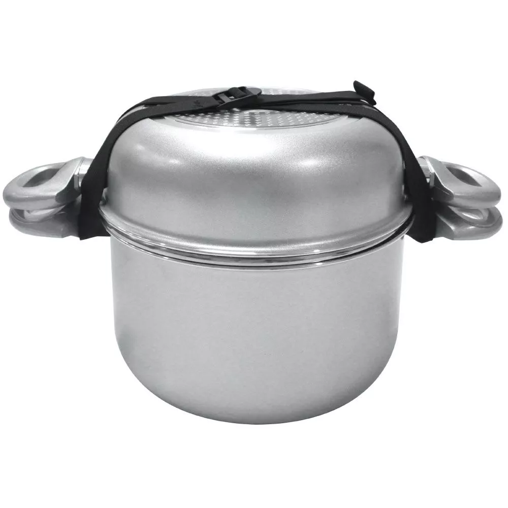 Camping-Kochgeschirr Gimex 8 Tlg. Kochtopfset Silver Ø 22 Cm Mit Induktion 4 Camping-Kochgeschirr Gimex 8 Tlg. Kochtopfset Silver Ø 22 Cm Mit Induktion – Bild 2