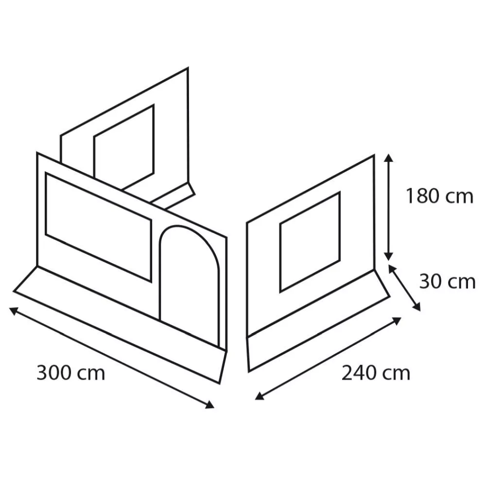 Wände-Set Für Bus-Sonnensegel Eurotrail Fjord Private Room 300 4 Wände-Set Für Bus-Sonnensegel Eurotrail Fjord Private Room 300 – Bild 2