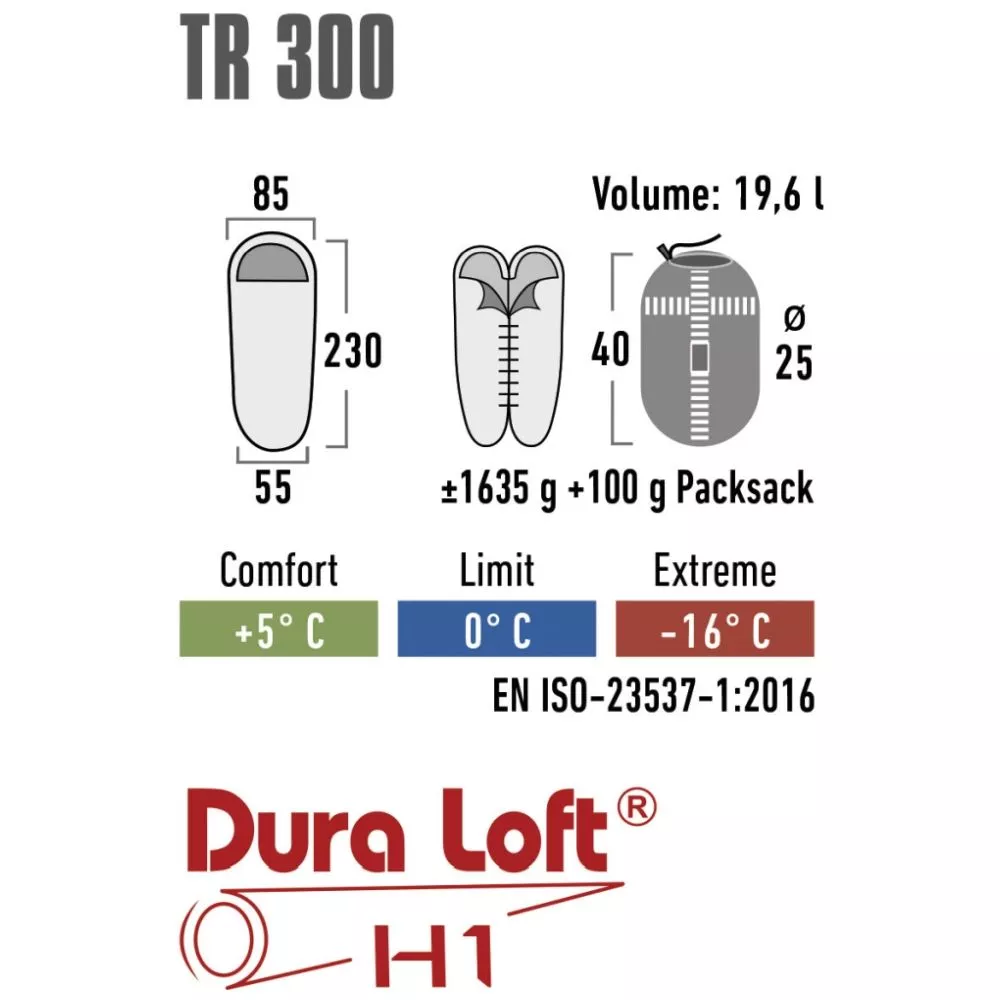 Schlafsack High Peak TR 300, Reissverschluss Links 8 Schlafsack High Peak TR 300, Reissverschluss Links – Bild 6
