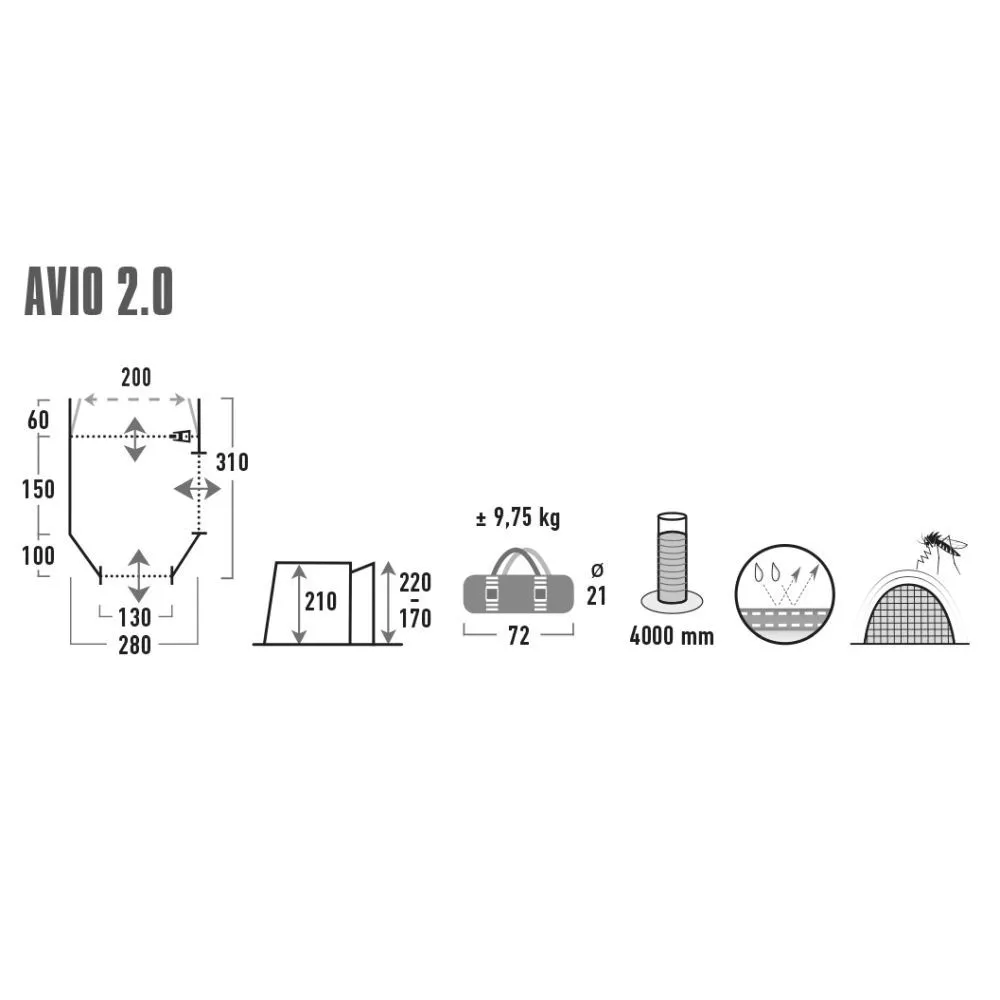 Freistehendes Busvorzelt High Peak Avio 2.0 10 Freistehendes Busvorzelt High Peak Avio 2.0 – Bild 8