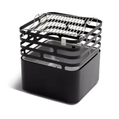 Höfats Feuerkorb CUBE Grill Set, Schwarz -Online Camping Angebote hoefats grillset cube feuerkorb grillrost unterschiedliche hoehe einhaengen 1000 3 27689
