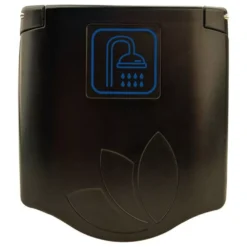 Lilie Duschanschluss Aussen, Ø 12 Mm, Schwarz -Online Camping Angebote lilie schwarzer aussenduschanschluss regulierung warm und kaltwasser 1000 1 28609