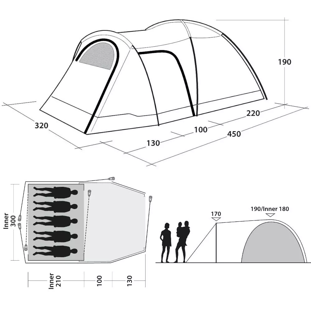 Campingzelt Outwell Cloud 5 Plus 4 Campingzelt Outwell Cloud 5 Plus – Bild 2