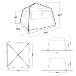 Freistehendes Pavillonzelt Outwell Fastlane 300 Shelter -Online Camping Angebote masse skizze groesse outwell fastlane 300 shelter schutzzelt pavillon rapid pitch system campingzelt 1000 1 26669