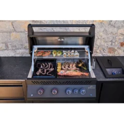 Outdoorküche Napoleon OASIS Compact 105 Mit BIG32-1 Und Einbau Sizzle Zone, Mattschwarz -Online Camping Angebote napoleon einbaugrill oasis 105 outdoor kitchen mit innenraumbeleuchtung arbeitsplatte aus feinsteinzeug 1000 9 28162