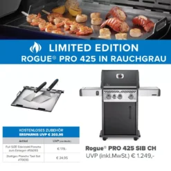 Gasgrill Napoleon Rogue PRO 425 Inklusive Plancha Und Plancha Grillbesteck
