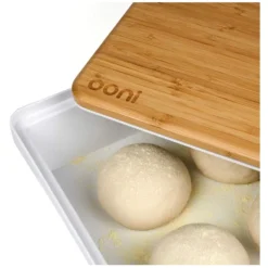 Ooni Teigdeckel Und Vorbereitungsbrett -Online Camping Angebote ooni bambus zubehoer vorbereitungsbrett teigdeckel fuer teigbox 1000 2 25114