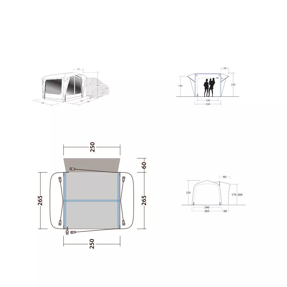 Aufblasbares Buszelt Outwell Crossville 250SA 4 Aufblasbares Buszelt Outwell Crossville 250SA – Bild 2