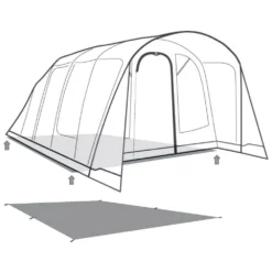 Unterlage Outwell Footprint Denver / Colorado 6 Air -Online Camping Angebote outwell denver colorado 6 air footprint skizze unterlage familien campingzelt 2 27513