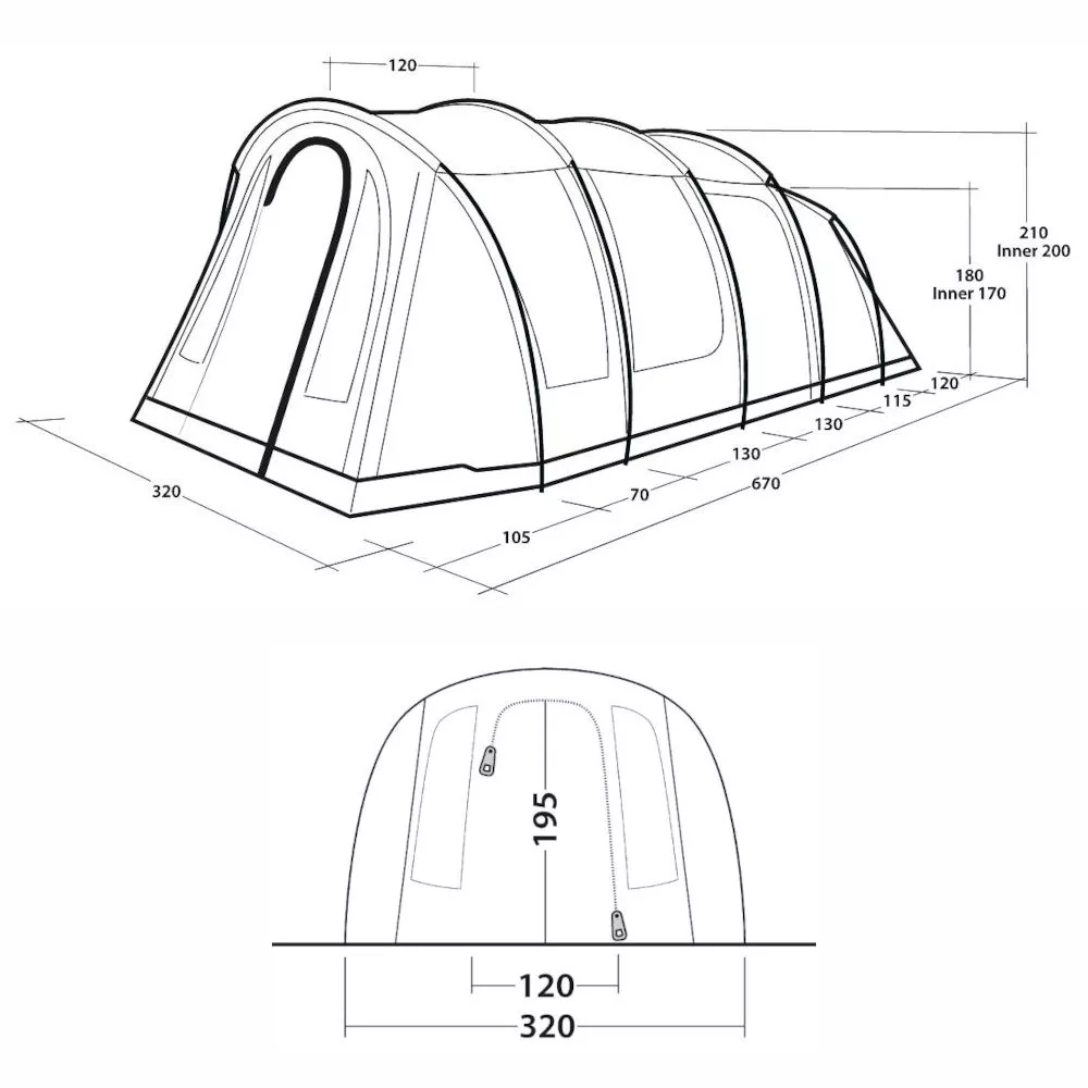 Outwell Phoenix 5 Campingzelt 4 Outwell Phoenix 5 Campingzelt – Bild 2