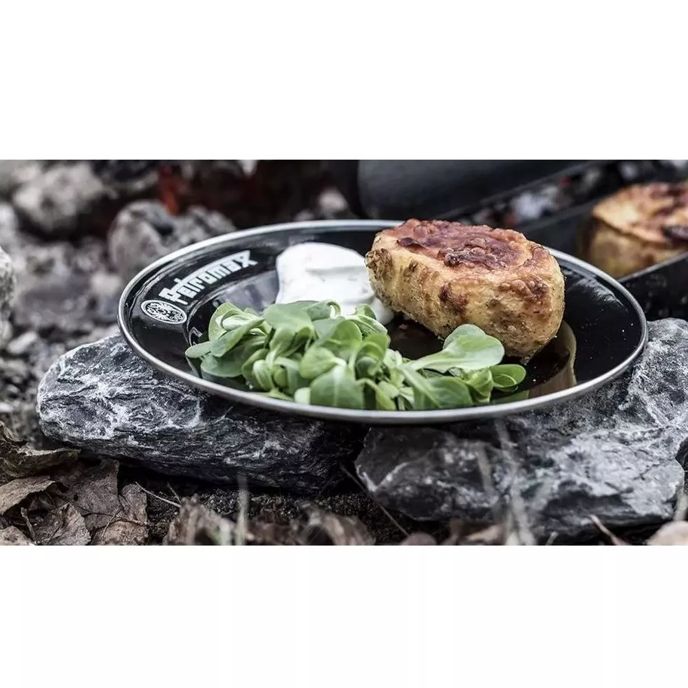 Petromax Emaille-Teller, Schwarz, 2 Stück, Ø 18cm 5 Petromax Emaille-Teller, Schwarz, 2 Stück, Ø 18cm – Bild 3