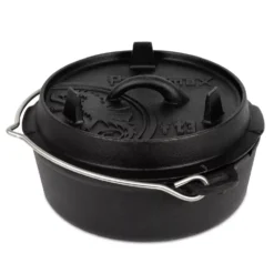Dutch Oven Petromax Ft3-t, Gusseisentopf, Planer Boden, Ø 16 Cm