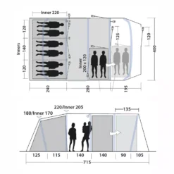 Aufblasbares Campingzelt Outwell Tennessee 6+2 Air -Online Camping Angebote skizze 2 outwell tennessee 6 2 air campingzelt familienzelt acht personen 1000 2 27458