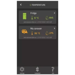 E-Trailer Komfortpaket Mit E-Gaslevel, E-Waterlevel Und E-Temperature Modul -Online Camping Angebote smartphone app anzeige e trailer e temperature 1000 19 28243