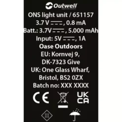 Outwell ONS Light Unit Set -Online Camping Angebote technische angaben outwell ons light unit set 1000 5 24218