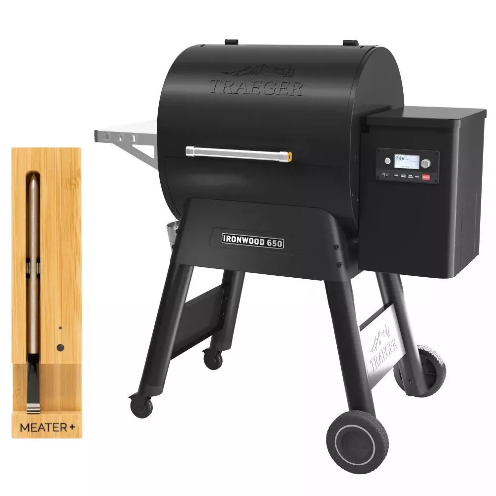 Pellet-Smoker Traeger Ironwood 650 International + Pelletsensor Inklusive Meater Plus 3 Pellet-Smoker Traeger Ironwood 650 International + Pelletsensor Inklusive Meater Plus