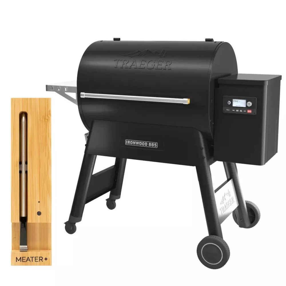 Pellet-Smoker Traeger Ironwood 885 International + Pelletsensor Inklusive Meater Plus 3 Pellet-Smoker Traeger Ironwood 885 International + Pelletsensor Inklusive Meater Plus