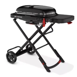 Weber Traveler, Stealth Edition | Ausstellungsstück -Online Camping Angebote traveler stealth edition schwarz rollwagen mobiler gas grill 1000 2 27742