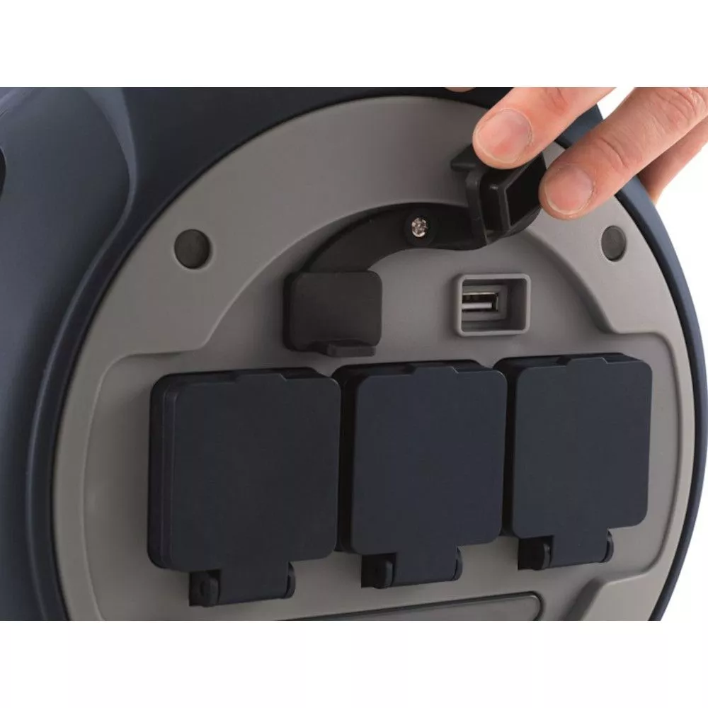 Mensa Mains Outwell 3-Wege-Netzkabeltrommel Mit USB/Lampe 5 Mensa Mains Outwell 3-Wege-Netzkabeltrommel Mit USB/Lampe – Bild 3