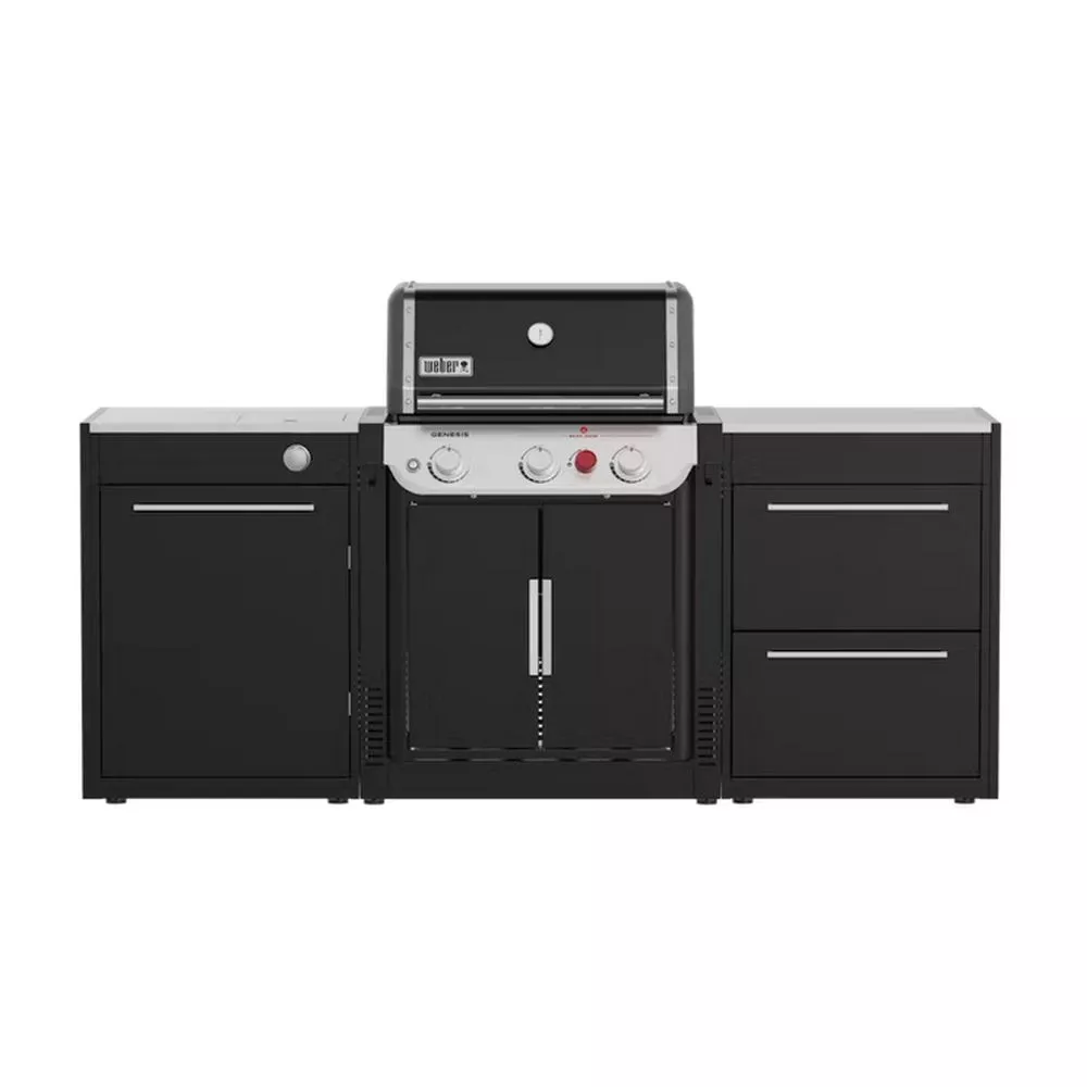 Weber Outdoorküche BBQ-Kitchen 231, 2er Set Für Genesis E-335 Mit Seitenkocher 3 Weber Outdoorküche BBQ-Kitchen 231, 2er Set Für Genesis E-335 Mit Seitenkocher