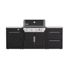 Weber Outdoorküche BBQ-Kitchen 231, 2er Set Für Genesis E-435 Mit Seitenkocher