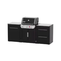 Weber Outdoorküche BBQ-Kitchen, 2er Set Für Genesis E-315 Ohne Seitenkocher -Online Camping Angebote weber genesis e315 gasgrill outdoor kueche grillkueche tuermodul 2 ladenmodul gasflasche grillzubehoer verstauen 1000 3 26351