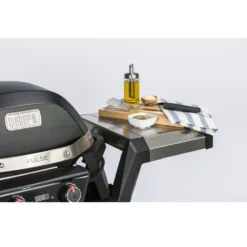 Elektrogrill Weber Pulse 2000 Mit Rollwagen | Ausstellungsstück -Online Camping Angebote weber pulse 2000 elektrischer grill mit edelstahl seitenablage arbeitstisch abklappbar 1000 8 27738